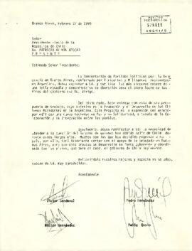 [Carta de  Concertación de Partidos Políticos por la Demo cracia en Buenos Aires sobre propuesta de trabajo]