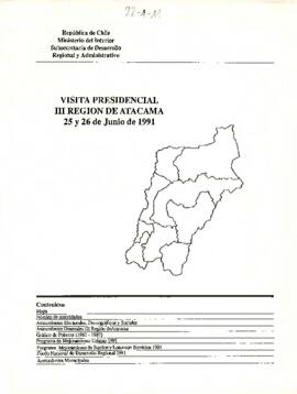 Visita Presidencial II Región de Atacama 25 y 26 de junio de 1991.