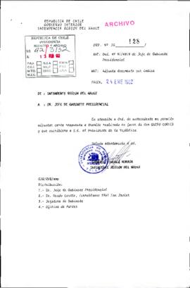 [Carta del Intendente de la Región del Maule dirigida al Jefe de Gabinete Presidencial, referente a Contrato Puente Maule]