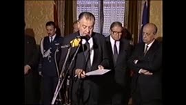 Discurso Presidente Aylwin frente a políticos españoles : video
