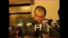 Presidente Aylwin ofrece conferencia de prensa en Antofagasta con motivo de aluvión : video