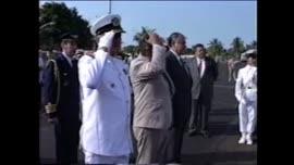 Presidente Aylwin es recibido en Colombia en visita oficial : video