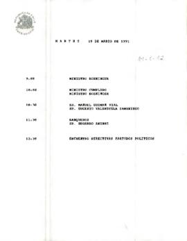 Programa Presidencial, martes 19 de marzo 1991
