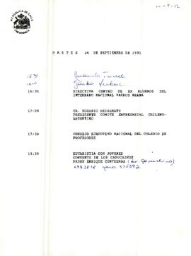 Programa Martes 24 de Septiembre de 1991