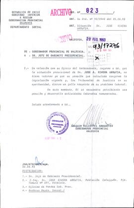[Orden N° 823 de la Gobernación Provincial de Valdivia]