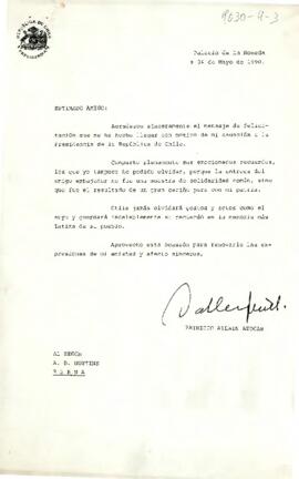 [Carta del Presidente Patricio Aylwin a A.B. Hoytink]