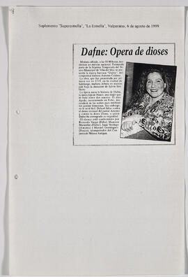 Artículo : "Dafne : Ópera de dioses"