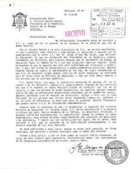 [Carta del Obispo de Rancagua, Jorge Medina]