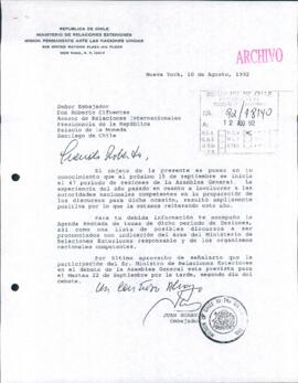 [Carta de la Misión Permanente de Chile ante la Organización de Estados Americanos dirigida al Je...