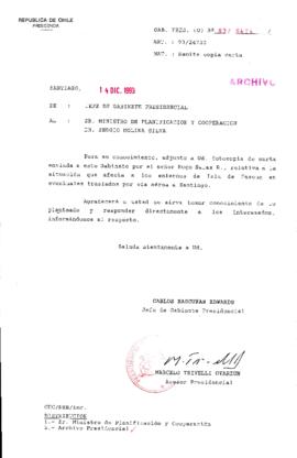 [Oficio Gab. Pres. Ord. N° 6404 de Jefe de Gabinete Presidencial, remite copia de carta que se indica]