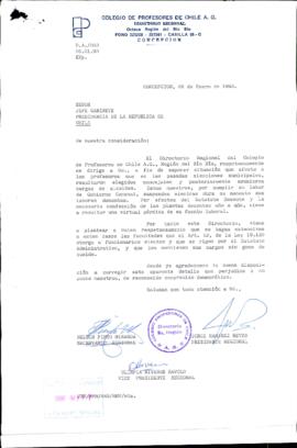 [Carta del Colegio de Profesores de Chile Regional Concepción]