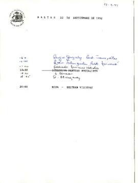 Programa Martes 22 de Septiembre de 1992