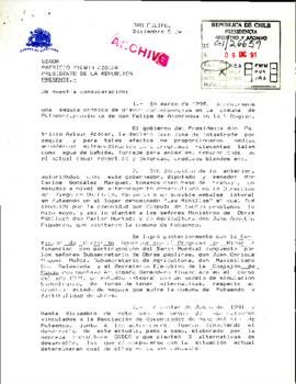 [Carta del Diputado Sergio Jara dirigida al Presidente Patricio Aylwin, referente a la Comisión de Riego]