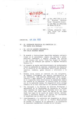 [Oficio del Gobernador Provincial de Concepción dirigido al Jefe de Gabinete Presidencial]