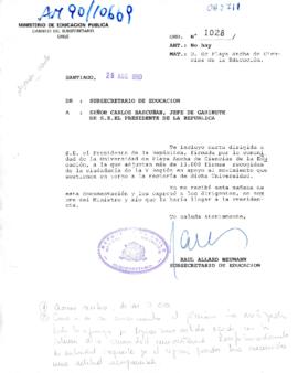 [Adjunta carta dirigida a S.E. el Presidente de la República, firmada por la comunidad universita...