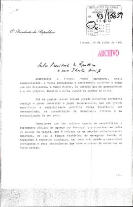 [Carta del Presidente de la República de Portugal al Presidente Aylwin]