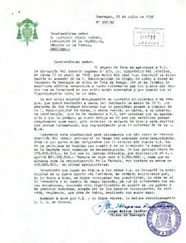 [Carta de Obispo de Rancagua relativa a donación de sitio en Isla de Rengo destinado a construcción de templo]