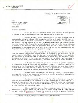 [Carta del abogado Sergio Wilson al Presidente Patricio Aylwin en torno al Partido Demócrata Cristiano]