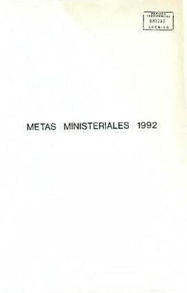 Metas Ministeriales 1992
