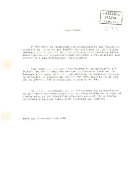 Comunicado con referencia a los sucesivos despidos del personal de la Empresa Nacional de Electricidad S.A. ENDESA