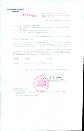 [Carta de Jefe de Gabinete de la Presidencia al SEREMI de Justicia VIII Región]