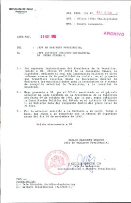 [Oficio Ord. N° 5159 de Jefe de Gabinete Presidencial, remite documento]