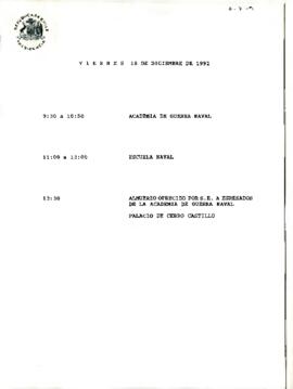 Programa Viernes 18 de Diciembre de 1992.