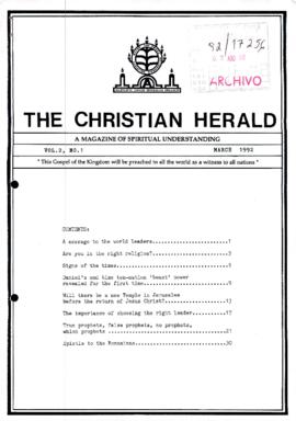 [Documento: "The Christian Herald Nº 1 1992"]