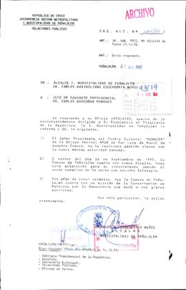 [Respuesta del Alcalde de Peñalolen a Oficio n° 92/6143]