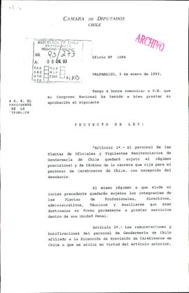 [Oficio N° 1094 de Cámara de Diputados, informa aprobación de proyecto de ley]