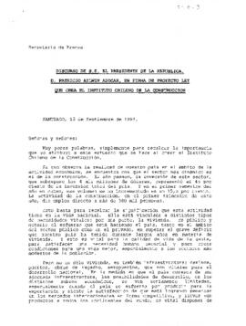 Discurso de S.E. el Presidente de la República, D. Patricio Aylwin Azocar, en firma de proyecto l...