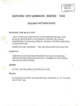 Estudio CEP-Adimark Marzo 1993