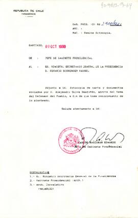 [Carta dirigida a Ministro Secretario General de la República]