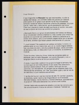 Reseña sobre Mazapán y su obra
