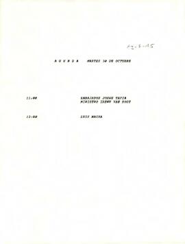Agenda del 30 de Octubre de 1990