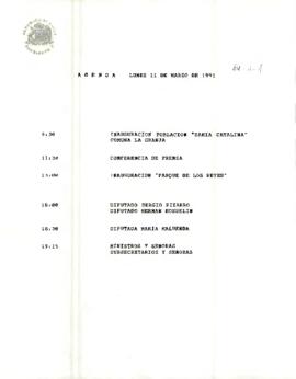 Programa Presidencial, lunes 11 de marzo 1991