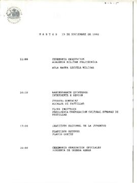 Programa Martes 15 de Diciembre de 1992.