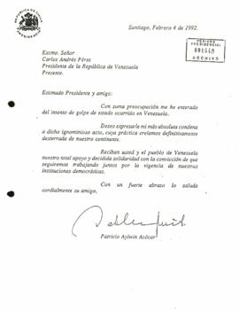 [Carta dirigida al Presidente de Venezuela]