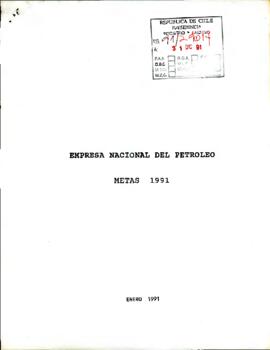 [Documento: "Empresa Nacional del Petroleo, Metas 1991]