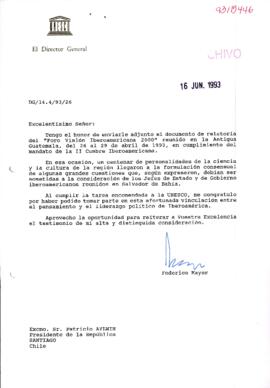 [Adjunta documento de relatoría del "Foro Visión Iberoamericana 2000"]