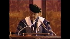 Presidente Aylwin pronuncia discurso con motivo de distinción otorgada por la Universidad de Georgetown en Washington D.C. : video