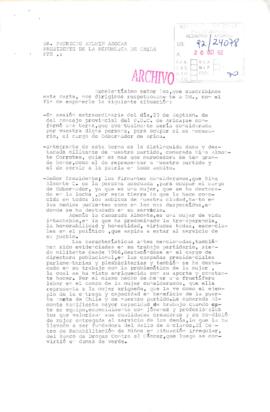 [Carta del Consejo Provincial del Partido Demócrata Cristiano de Arica dirigida al Presidente Patricio Aylwin]