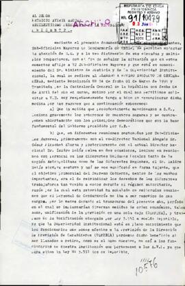 [Carta por llamado a retiro de Sub- Oficiales Mayores de Gendarmería de Chile]
