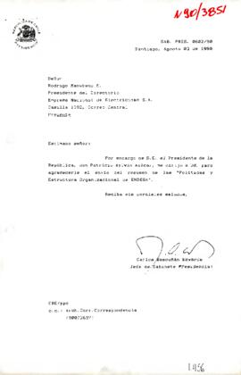 [Carta del Presidente de Endesa, Rodrigo Manubens]