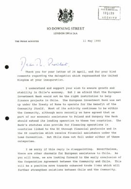 [Carta de Primera Ministra Margaret Thatcher]