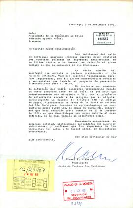 [Carta con solicitud de la Junta de Vecinos Río Cochiguaz].