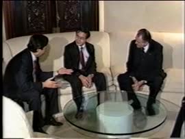 Presidente Aylwin en gira oficial por Perú se reúne con Alberto Fujimori : video