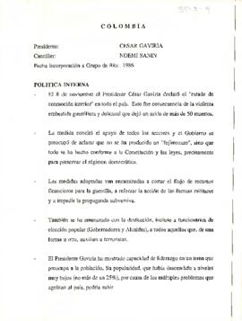 Colombia- VI Cumbre Presidencial del grupo de Río.