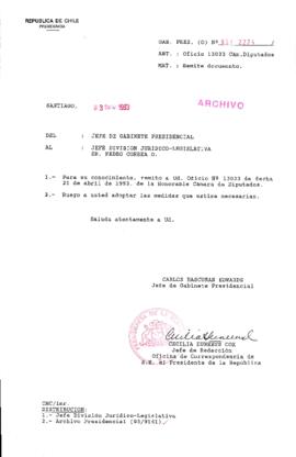 [Oficio Gab. Pres. Ord. N° 2274 de  Jefe de Gabinete Presidencial, remite documento]