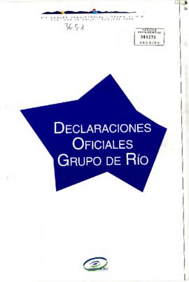 Declaraciones Oficiales del Grupo de Río